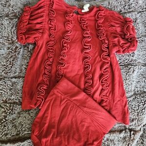 Red Ruffled Baby Outfit Kate Quinn